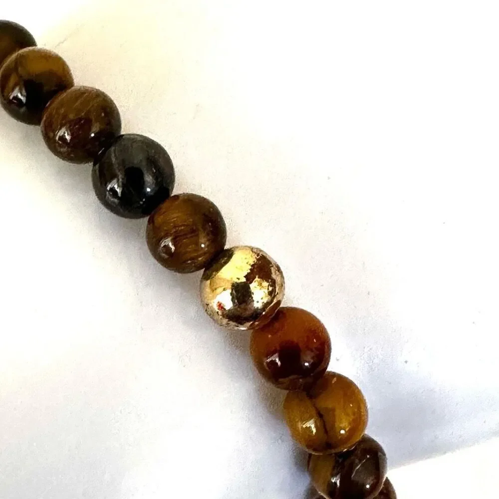 Tigers eye beaded stretchy  bracelet